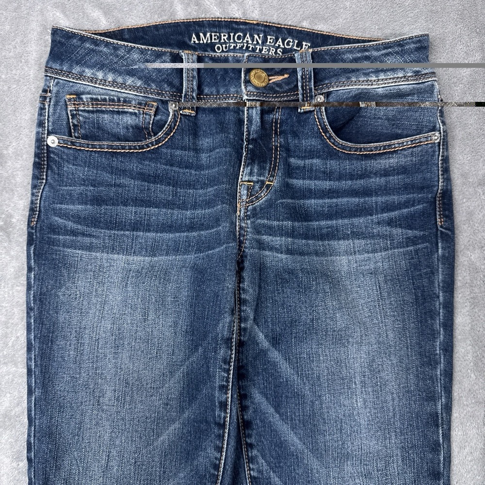 American Eagle Jeans Womens 4 Boot Cut Kick Boot High Rise Stretch Boho Flare - Picture 2 of 12